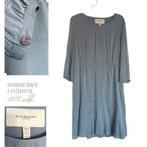 Burberry London Pleated Silk Dress